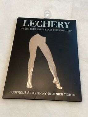 Lechery Lustrous Silken Shiny 40 Denier Tights Anthropologie New Neutral